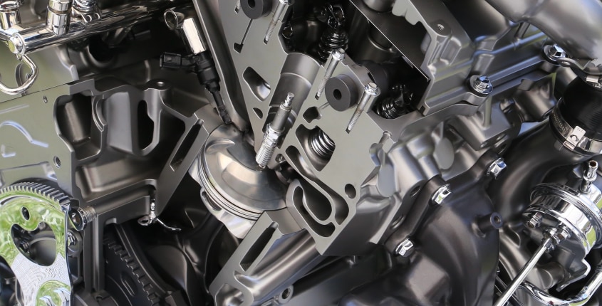 internal view of vehicle engine